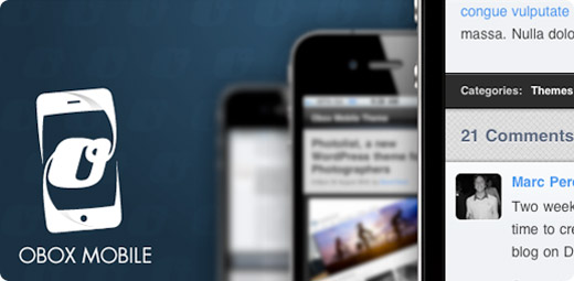 Obox WordPress Mobile Framework available on ThemeForest