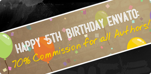 70% Commission for Authors