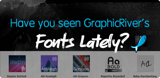 GraphicRiver's Expanding Fonts Category